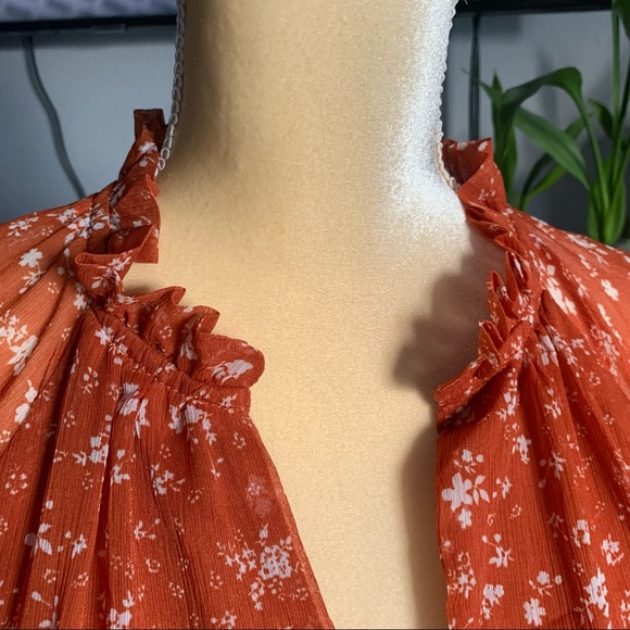 1 STATE FLOWY FLORAL DRESS SIZE L - Picture 3 of 8